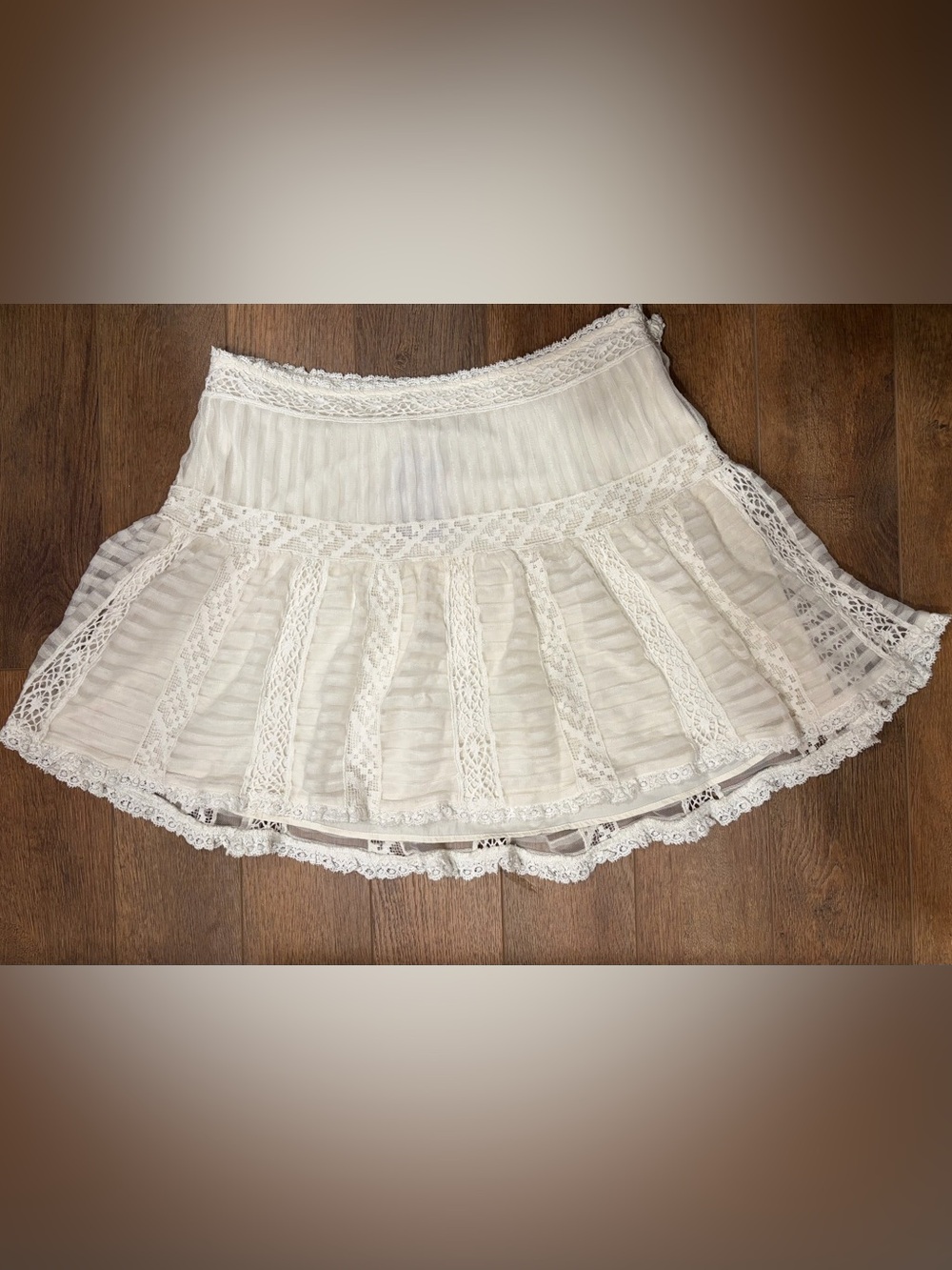 LoveShackFancy Rubyanne Lace Mini Skirt - Picture 1 of 6